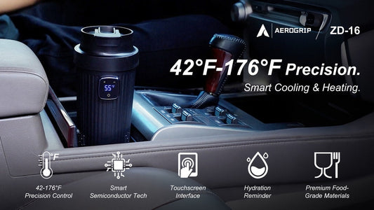 AEROGRIP ZD-16 Smart Thermoelectric Cooler & Heater Cup🥛