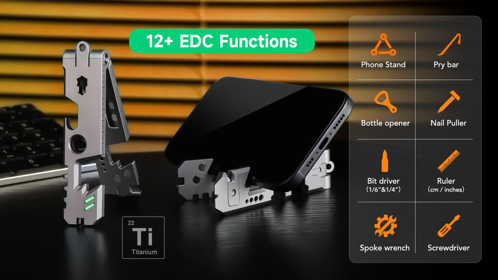 AceStand 2.0: The Magnetic All-in-1 Titanium EDC Phone Stand