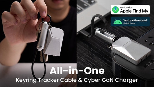 BULLETAG: All-in-1 Keyring Tracker Cable & Cyber GaN Charger