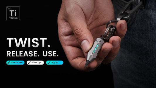 Dark Fire 2.0 – Titanium Multitool Keychain Lantern