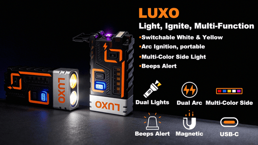 LUXO | EDC Flashlight with Arc Lighter and Utility Features