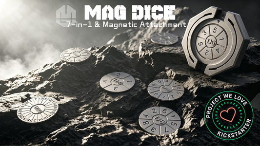 MagDice: 7-in-1 Titanium Magnetic Dice