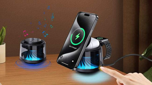 Smart Touch Speaker:3-in-1 Wireless Charger & Mood Lightning