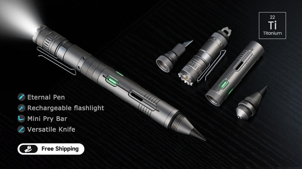 The CoreLite: 6-in-1 Modular Titanium Multitool Pen