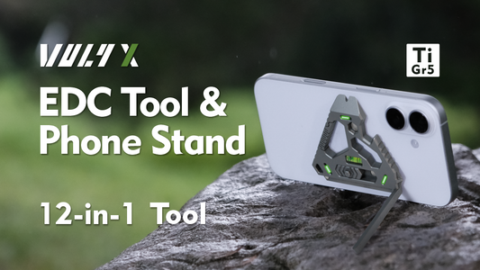 The Magnetic 12-in-1 Phone Stand & Titanium EDC Tool