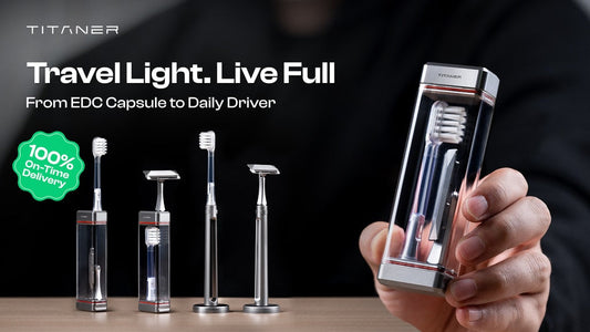 Titaner T-Capsule: Titanium Razor & Brush Travel System