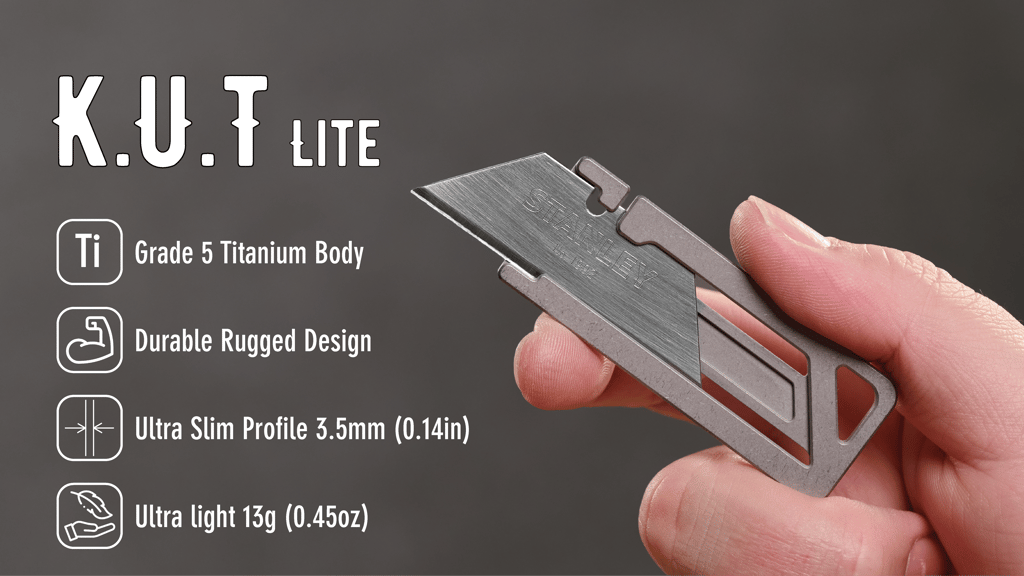 Titanium Keychain Utility Tool: KUT Lite | Ultrathin EDC