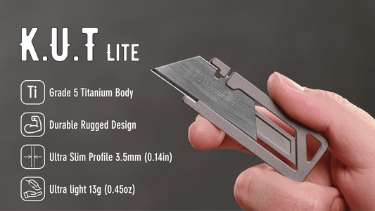 Titanium Keychain Utility Tool: KUT Lite | Ultrathin EDC