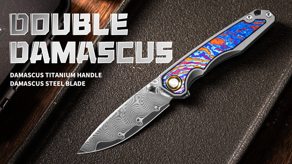 UMBRA II EDC Pocket Knife—Double Damascus, Double the Thrill