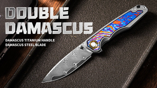 UMBRA II EDC Pocket Knife—Double Damascus, Double the Thrill
